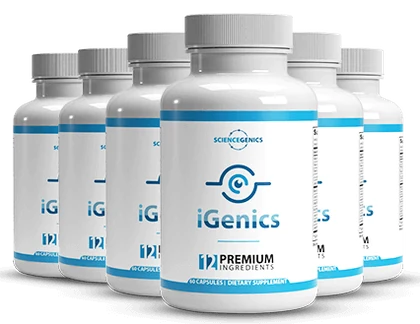 iGenics six bottle best value package $39 per bottle with free shipping and free bottle